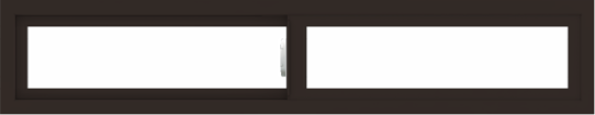 WDMA 60x12 (59.5 x 11.5 inch) Vinyl uPVC Dark Brown Slide Window without Grids Interior