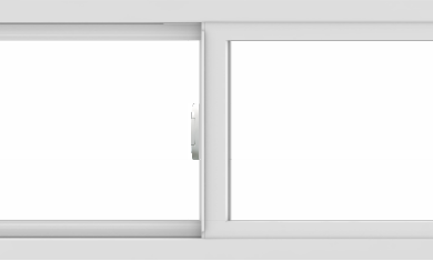 WDMA 60x18 (59.5 x 17.5 inch) Vinyl uPVC White Slide Window without Grids Interior