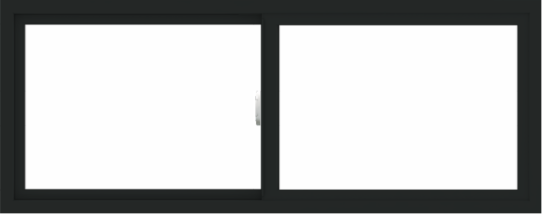 WDMA 60x24 (59.5 x 23.5 inch) Vinyl uPVC Black Slide Window without Grids Interior