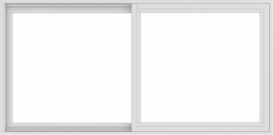 WDMA 60x30 (59.5 x 29.5 inch) Vinyl uPVC White Slide Window without Grids Interior