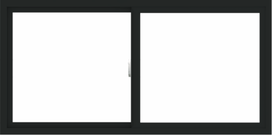 WDMA 60x30 (59.5 x 29.5 inch) Vinyl uPVC Black Slide Window without Grids Interior