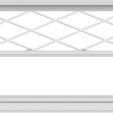 WDMA 60x40 (59.5 x 39.5 inch)  Aluminum Single Double Hung Window with Diamond Grids