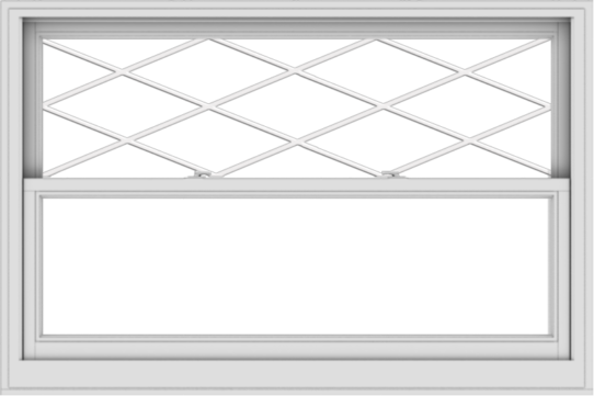 WDMA 60x40 (59.5 x 39.5 inch)  Aluminum Single Double Hung Window with Diamond Grids