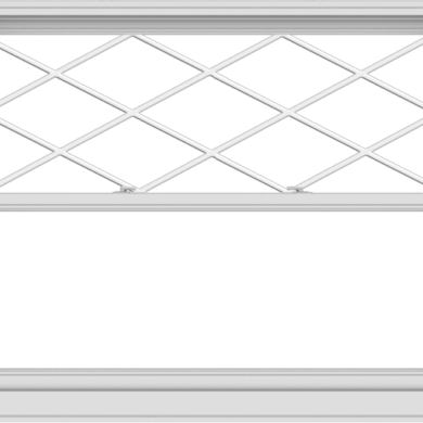 WDMA 60x48 (59.5 x 47.5 inch)  Aluminum Single Double Hung Window with Diamond Grids