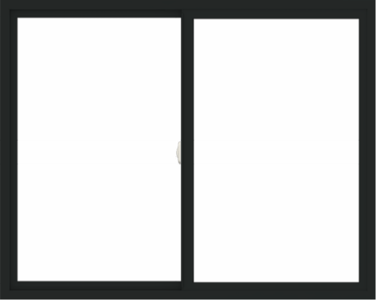 WDMA 60x48 (59.5 x 47.5 inch) Vinyl uPVC Black Slide Window without Grids Interior