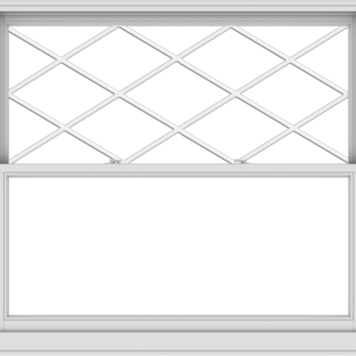 WDMA 60x54 (59.5 x 53.5 inch)  Aluminum Single Double Hung Window with Diamond Grids