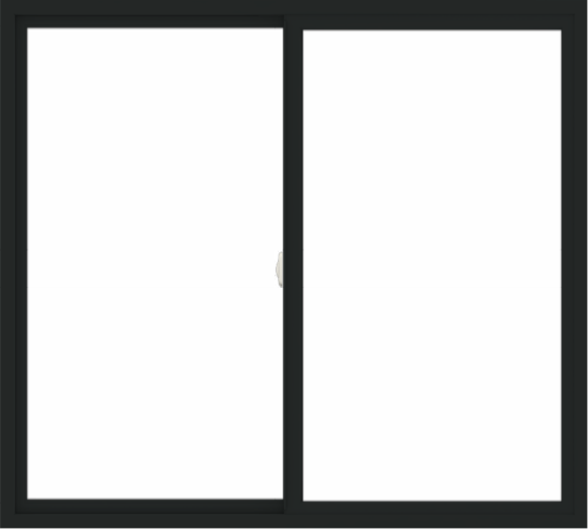 WDMA 60x54 (59.5 x 53.5 inch) Vinyl uPVC Black Slide Window without Grids Interior