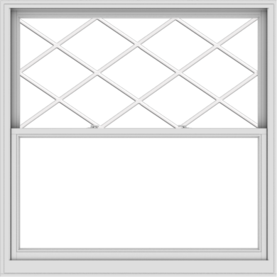 WDMA 60x60 (59.5 x 59.5 inch)  Aluminum Single Double Hung Window with Diamond Grids