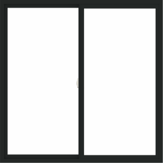 WDMA 60x60 (59.5 x 59.5 inch) Vinyl uPVC Black Slide Window without Grids Interior