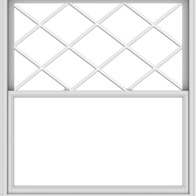 WDMA 60x66 (59.5 x 65.5 inch)  Aluminum Single Double Hung Window with Diamond Grids