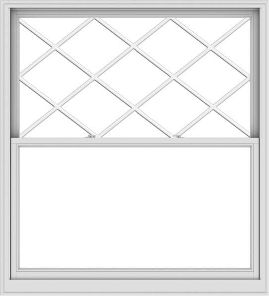 WDMA 60x66 (59.5 x 65.5 inch)  Aluminum Single Double Hung Window with Diamond Grids