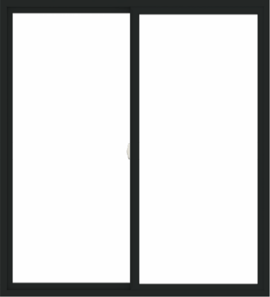 WDMA 60x66 (59.5 x 65.5 inch) Vinyl uPVC Black Slide Window without Grids Interior