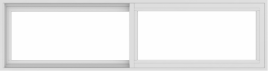 WDMA 66x18 (65.5 x 17.5 inch) Vinyl uPVC White Slide Window without Grids Exterior