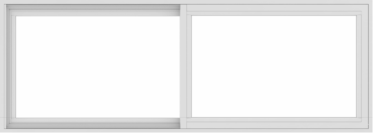 WDMA 66x24 (65.5 x 23.5 inch) Vinyl uPVC White Slide Window without Grids Interior
