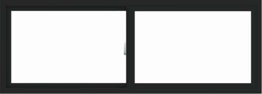 WDMA 66x24 (65.5 x 23.5 inch) Vinyl uPVC Black Slide Window without Grids Interior