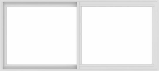 WDMA 66x30 (65.5 x 29.5 inch) Vinyl uPVC White Slide Window without Grids Interior