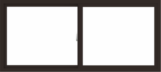 WDMA 66x30 (65.5 x 29.5 inch) Vinyl uPVC Dark Brown Slide Window without Grids Interior