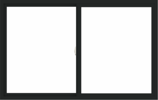 WDMA 66x42 (65.5 x 41.5 inch) Vinyl uPVC Black Slide Window without Grids Interior