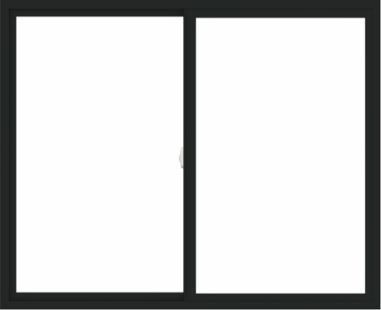 WDMA 66x54 (65.5 x 53.5 inch) Vinyl uPVC Black Slide Window without Grids Interior