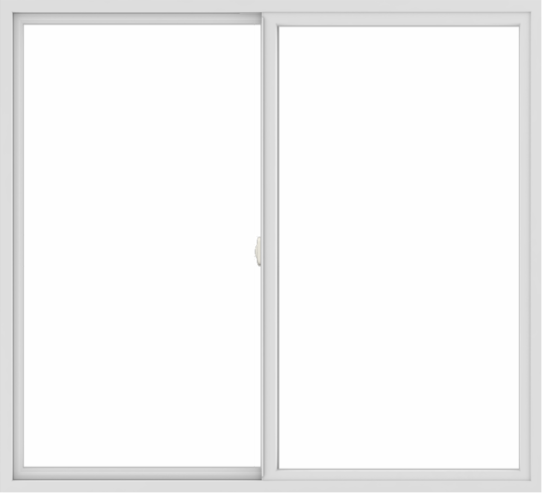 WDMA 66x60 (65.5 x 59.5 inch) Vinyl uPVC White Slide Window without Grids Interior