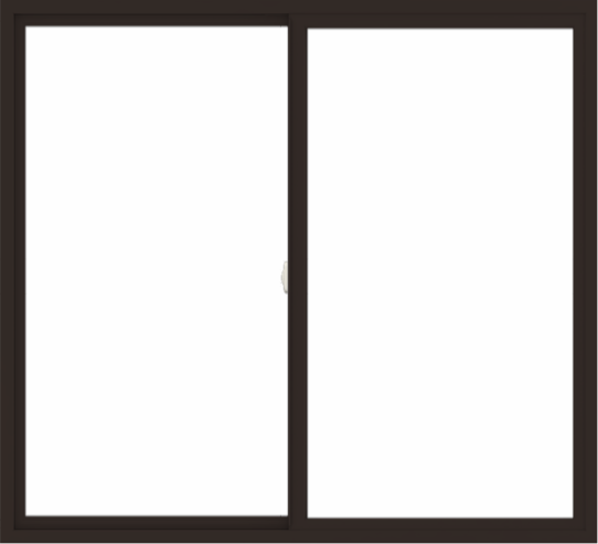 WDMA 66x60 (65.5 x 59.5 inch) Vinyl uPVC Dark Brown Slide Window without Grids Interior