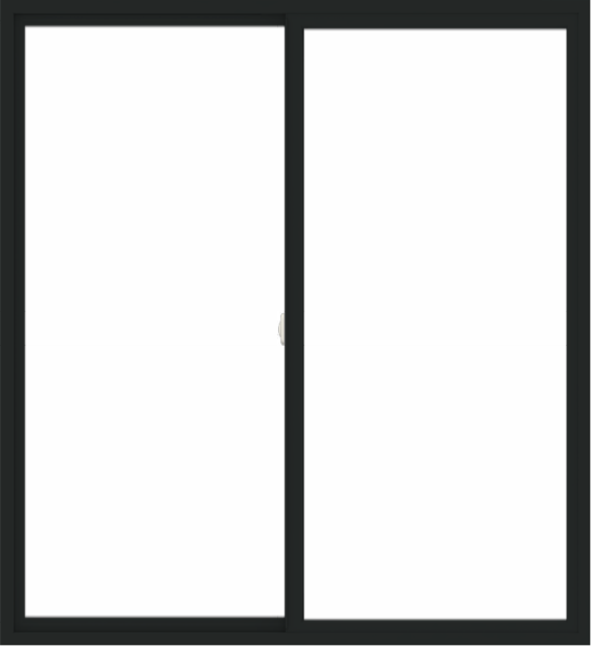 WDMA 66x72 (65.5 x 71.5 inch) Vinyl uPVC Black Slide Window without Grids Interior