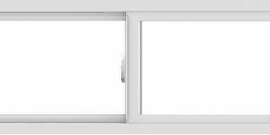 WDMA 72x18 (71.5 x 17.5 inch) Vinyl uPVC White Slide Window without Grids Interior