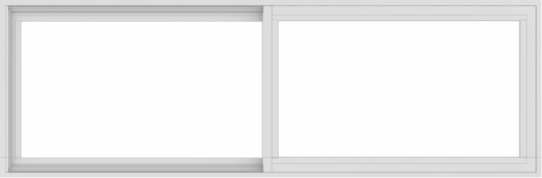 WDMA 72x24 (71.5 x 23.5 inch) Vinyl uPVC White Slide Window without Grids Interior