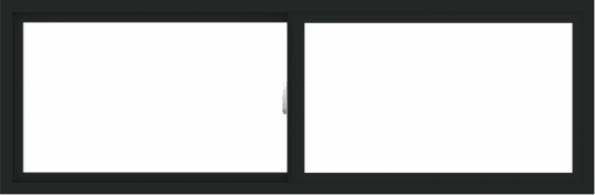 WDMA 72x24 (71.5 x 23.5 inch) Vinyl uPVC Black Slide Window without Grids Interior