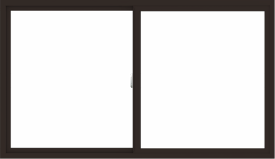 WDMA 72x42 (71.5 x 41.5 inch) Vinyl uPVC Dark Brown Slide Window without Grids Interior