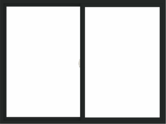 WDMA 72x54 (71.5 x 53.5 inch) Vinyl uPVC Black Slide Window without Grids Interior