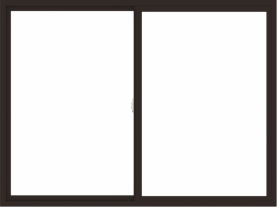 WDMA 72x54 (71.5 x 53.5 inch) Vinyl uPVC Dark Brown Slide Window without Grids Interior