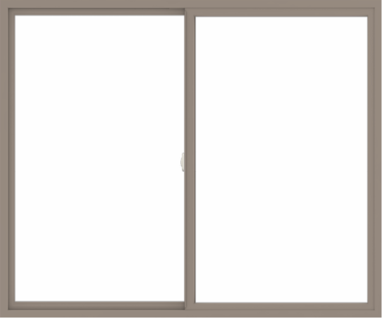 WDMA 72x60 (71.5 x 59.5 inch) Vinyl uPVC Brown Slide Window without Grids Interior