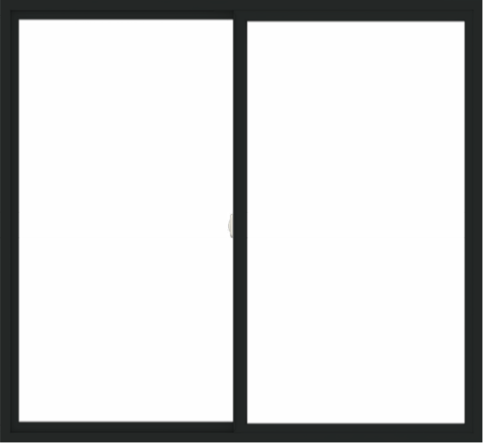 WDMA 72x66 (71.5 x 65.5 inch) Vinyl uPVC Black Slide Window without Grids Interior