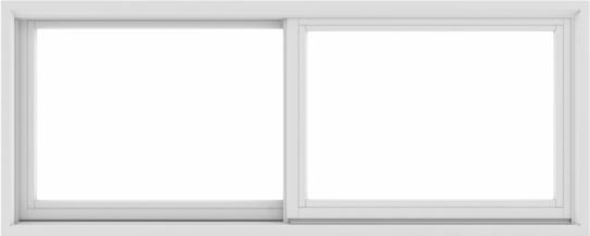 WDMA 60X24 (59.5 x 23.5 inch) White uPVC/Vinyl Sliding Window without Grids Exterior