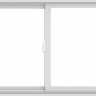 WDMA 60X36 (59.5 x 35.5 inch) White uPVC/Vinyl Sliding Window without Grids Interior