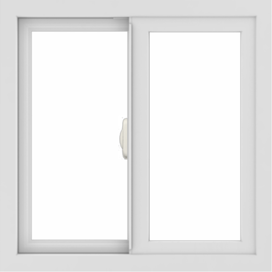 WDMA 24x24 (23.5 x 23.5 inch) black uPVC/Vinyl Slide Window without Grids Interior