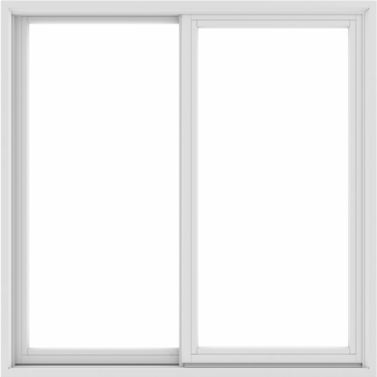 WDMA 48X48 (47.5 x 47.5 inch) White uPVC/Vinyl Sliding Window without Grids Exterior