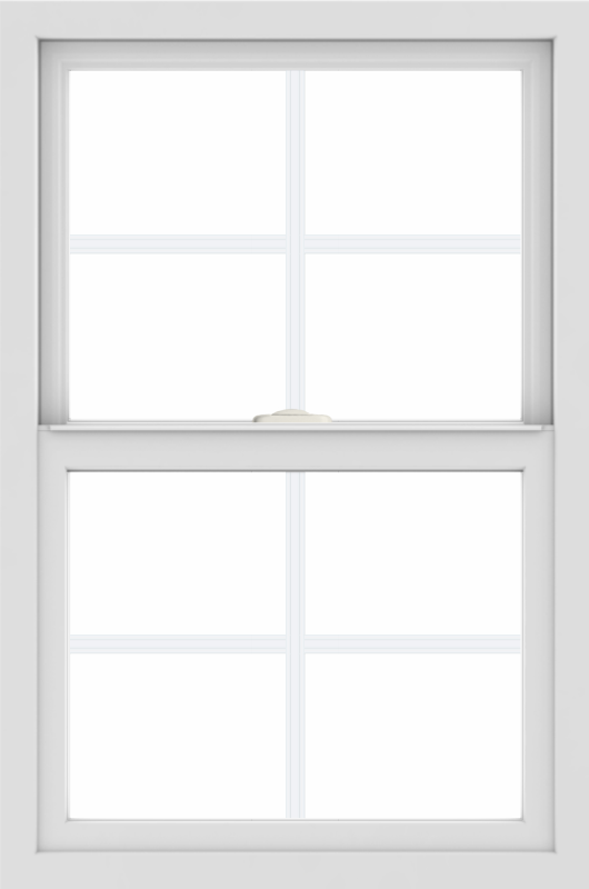 WDMA 24x36 (23.5 x 35.5 inch) White aluminum Single and Double Hung Window with Colonial Grilles