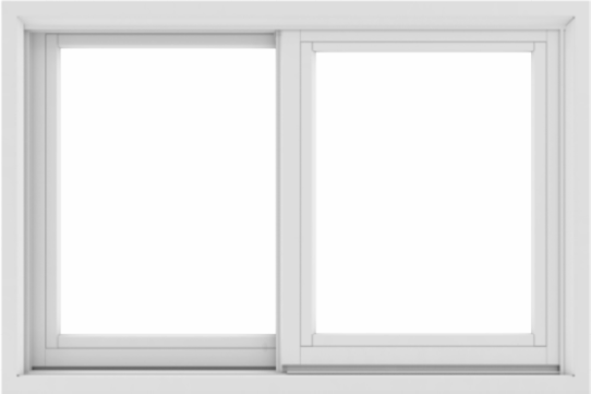 WDMA 36X24 (35.5 x 23.5 inch) White uPVC/Vinyl Sliding Window without Grids Exterior