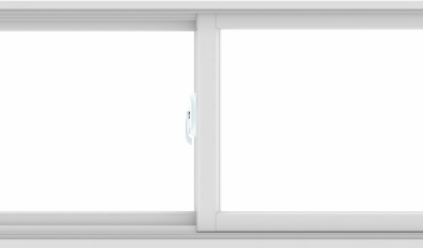 WDMA 84X24 (83.5 x 23.5 inch) White uPVC/Vinyl Sliding Window without Grids Interior