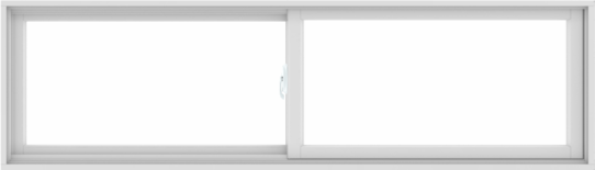 WDMA 84X24 (83.5 x 23.5 inch) White uPVC/Vinyl Sliding Window without Grids Interior