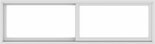 WDMA 84X24 (83.5 x 23.5 inch) White uPVC/Vinyl Sliding Window without Grids Exterior