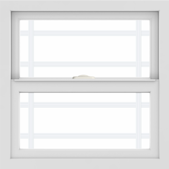 WDMA 24x24 (23.5 x 23.5 inch) White Aluminum Single and Double Hung Window with Prairie Grilles