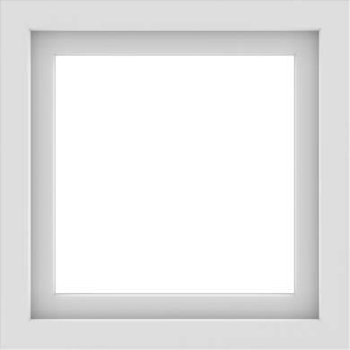 WDMA 24x24 (23.5 x 23.5 inch) White uPVC/Vinyl Picture Window without Grids Interior