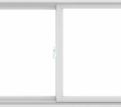 WDMA 84X36 (83.5 x 35.5 inch) White uPVC/Vinyl Sliding Window without Grids Interior