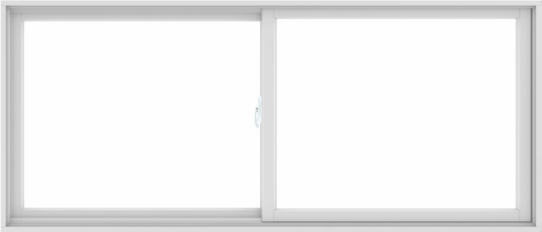 WDMA 84X36 (83.5 x 35.5 inch) White uPVC/Vinyl Sliding Window without Grids Interior