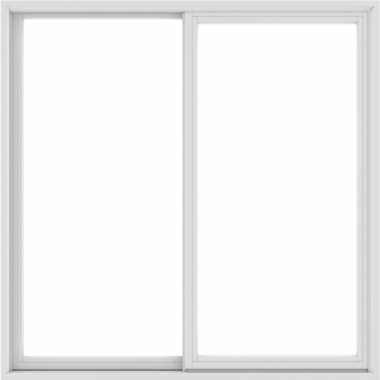 WDMA 60X60 (59.5 x 59.5 inch) White uPVC/Vinyl Sliding Window without Grids Exterior