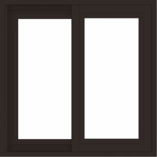 WDMA 24x24 (23.5 x 23.5 inch) Dark Bronze Aluminum Slide Window without grids exterior