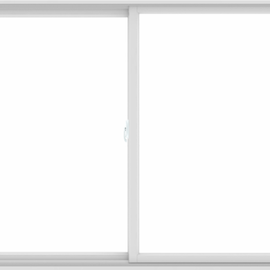 WDMA 84X60 (83.5 x 59.5 inch) White uPVC/Vinyl Sliding Window without Grids Interior